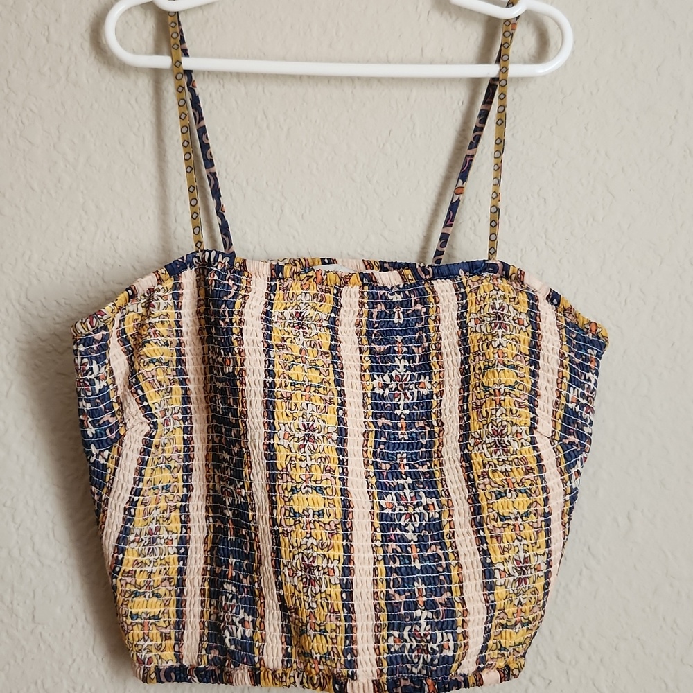 Ranna Gill Smocked Crop Tank